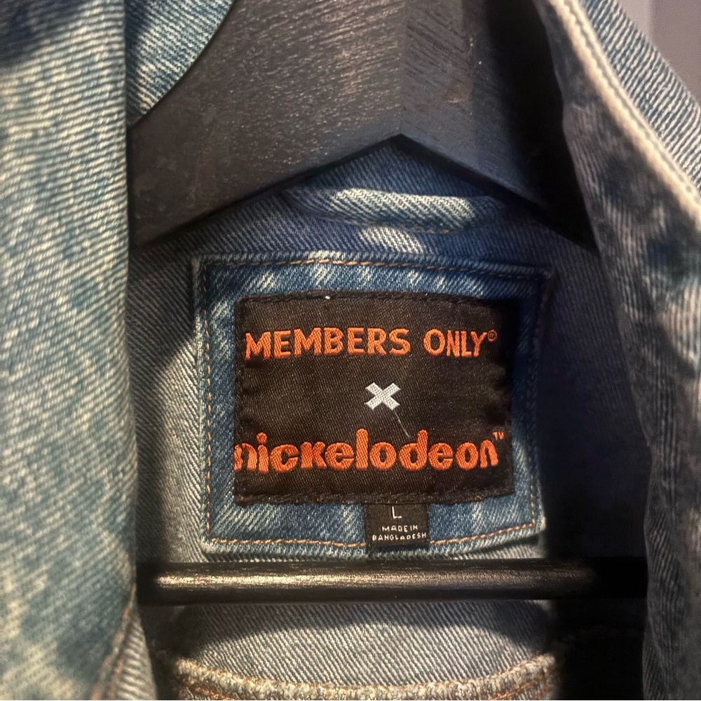 Nickelodeon Members Only Kids Rugrats Blue Denim Jacket Size Large - Picture 12 of 14